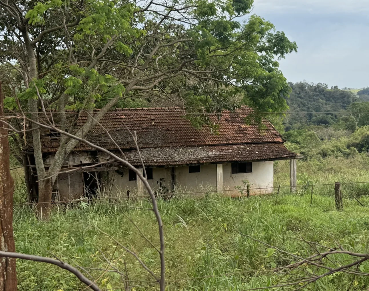 Location scout photograph of an abandoned workers house